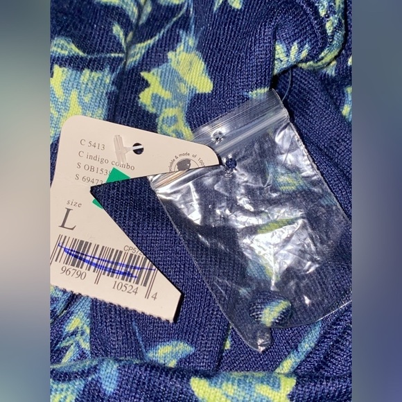 NEW Free People Dinner‎ Party Printed Top / Indigo Combo Women L Boho Hippie - Picture 10 of 13